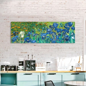 Wall art print and canvas. Vincent Van Gogh, Irises (detail)