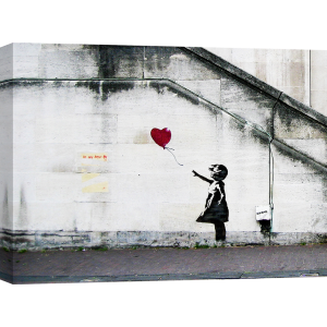 Tableau sur toile. Graffiti attributed to Banksy. South Bank, London
