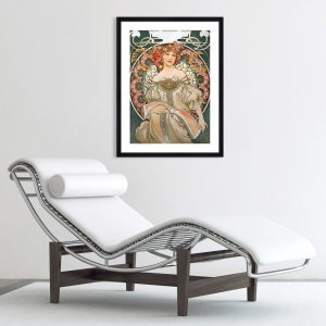 Wall art print and canvas. Alphonse Mucha, Daydream