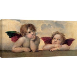Wall art print and canvas. Raffaello, Angels - Madonna Sistina (detail)