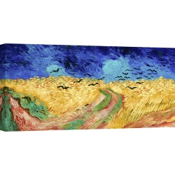 Tableau sur toile. Vincent van Gogh, Champ de blé avec corbeaux