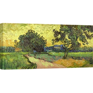 Wall art print and canvas. Vincent van Gogh, Landscape at twilight