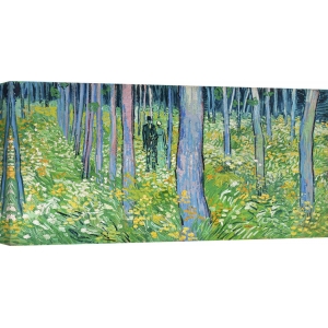 Cuadro en canvas. Vincent van Gogh, Sotobosque con dos figuras