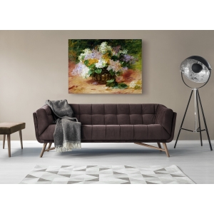 Wall art print and canvas. Georges Jeannin, A Still Life of Lilacs