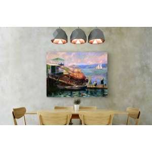 Wall art print and canvas. William James Glackens, Swimming in the Bay