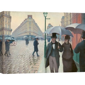 Wall art print and canvas. Gustave Caillebotte, Paris Street, rainy day