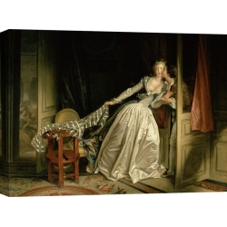 Quadro, stampa su tela. Jean-Honoré Fragonard, Il bacio rubato