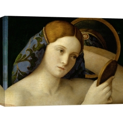 Quadro, stampa su tela. Giovanni Bellini, Giovane donna allo specchio (dettaglio)