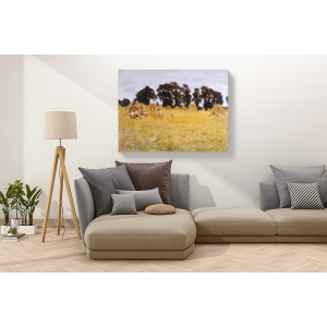Wall art print and canvas. John Singer Sargent, Reapers resting in a Wheat Field