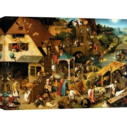 Wall art print and canvas. Bruegel the Elder, The Dutch Proverbs