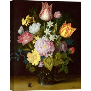 Leinwandbilder. Ambrosius Bosschaert the Elder, Blumen in Glasvase