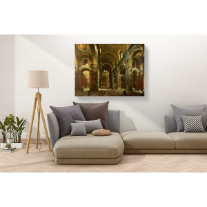 Leinwandbilder. Giovanni Paolo Panini, Innenraum von St. Peter, Rom