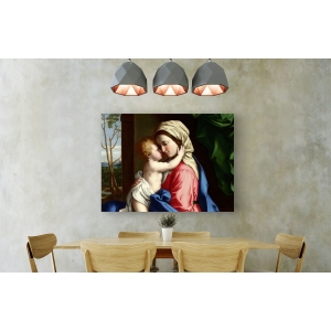 Wall art print and canvas. Sassoferrato, The Virgin and Child embracing (detail)