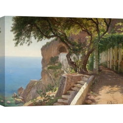 Tableau sur toile. Carl Frederic Aagaard, Terrase à Amalfi