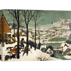 Tableau sur toile. Pieter Bruegel the Elder, Chasseurs dans la neige