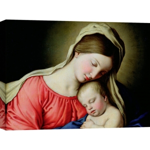 Tableau sur toile. Sassoferrato, Sainte Vierge avec l'enfant (détail)