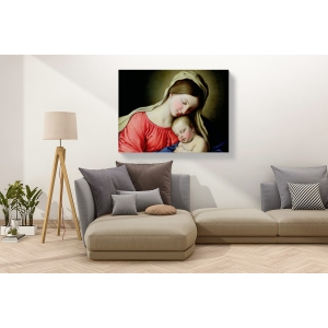 Wall art print and canvas. Sassoferrato, The holy Virgin with the Child (detail)
