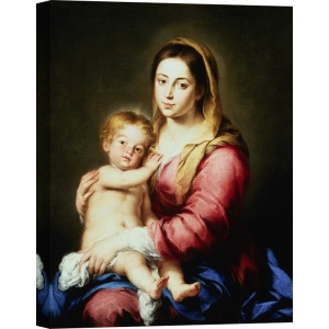 Quadro, stampa su tela. Bartolomé Esteban Murillo, Madonna con Bambino