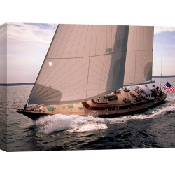 Wall art print and canvas. Neil Rabinowitz, Sailboat leaning to the side