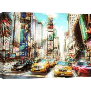 Cuadros New York en canvas. Berry Peter, Times Square Multiexposure I