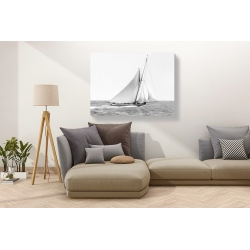Wall art print and canvas. Cutter sailing on the ocean, 1910