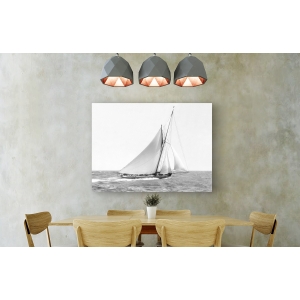 Wall art print and canvas. Cutter sailing on the ocean, 1910