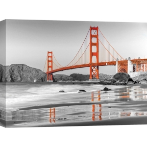 Leinwandbilder. Baker beach und Golden Gate Bridge, San Francisco