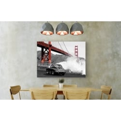 Wall art print and canvas. Gasoline Images, Under the Golden Gate Bridge, San Francisco (BW)