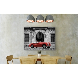 Wall art print and canvas. Gasoline Images, Luxury Car in front of Classic Palace