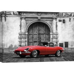 Wall art print and canvas. Gasoline Images, Roadster in front of Classic Palace