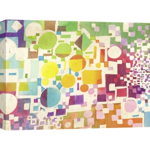 Cuadro abstracto geometrico en canvas. Leonardo Bacci, Multiculti
