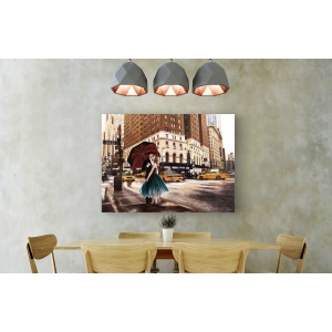 Wall art print and canvas. Pierre Benson, Kiss in Park Avenue
