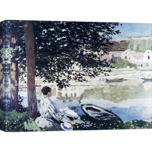 Wall art print and canvas. Claude Monet, On the Seine at Bennecourt