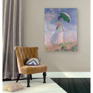 Quadro, stampa su tela. Claude Monet, Donna con parasole (destra)