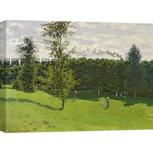 Quadro, stampa su tela. Claude Monet, Il treno in mezzo alla campagna