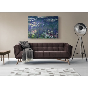 Wall art print and canvas. Claude Monet, Waterlilies: Green Reflections