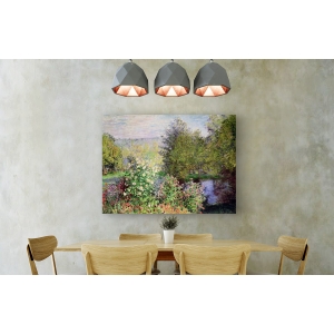 Tableau sur toile. Claude Monet, Coin du jardin à Montgeron
