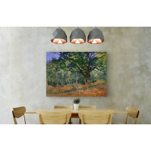 Quadro, stampa su tela. Claude Monet, La quercia di Bodmer, foresta di Fontainebleau