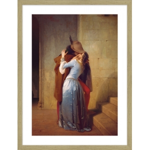 Tableau sur toile. Francesco Hayez, Le baiser