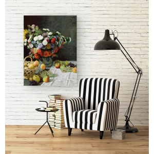 Leinwandbilder. Claude Monet, Stillleben mit Blumen und Früchten