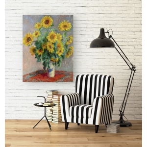 Wall art print and canvas. Claude Monet, Sunflowers