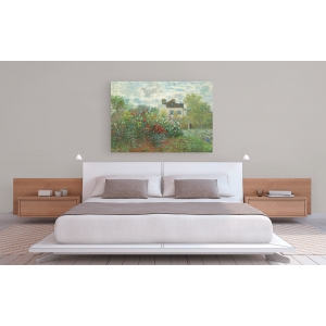 Quadro, stampa su tela. Claude Monet, Il giardino dell'artista a Argenteuil