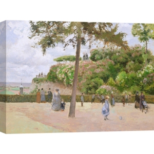 Quadro, stampa su tela. Camille Pissarro, Il giardino pubblico di Pontoise