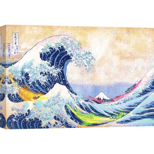 Pop Art Leinwandblder. Eric Chestier, Die große Welle von Hokusai 2.0