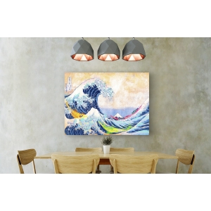 Pop Art Leinwandblder. Eric Chestier, Die große Welle von Hokusai 2.0