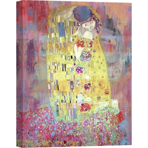 Quadro, stampa su tela. Eric Chestier, Il Bacio di Klimt 2.0