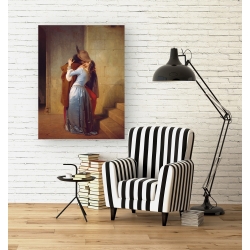 Wall art print and canvas. Francesco Hayez, The Kiss
