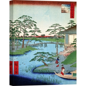 Tableau Japonais. Ando Hiroshige, Le jardin du Seigneur à côté