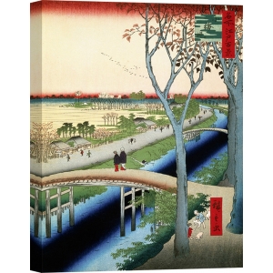 Tableau Japonais. Ando Hiroshige, Koume Embankment