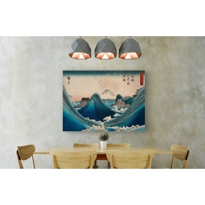 Cuadros japoneses en canvas. Hiroshige, Vista del monte Fuji en las olas